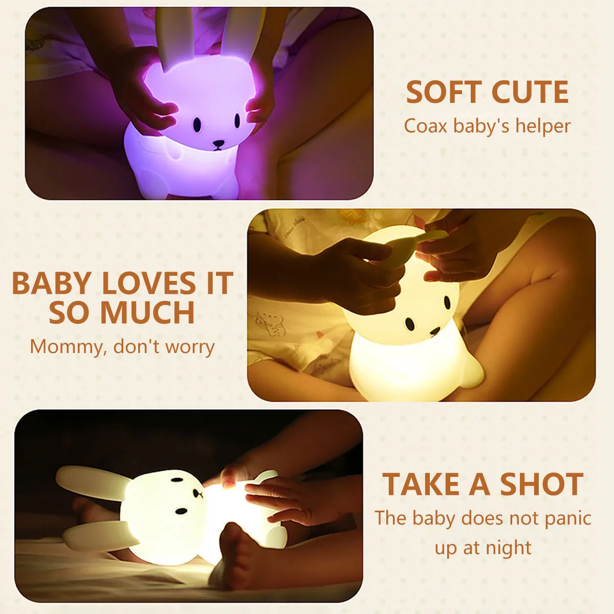 Rabbit LED Touch Night Light