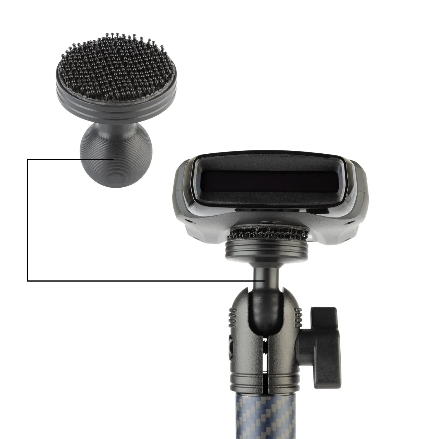 Radar Detector Mount with 20mm Ball   Interlocking Fastener System