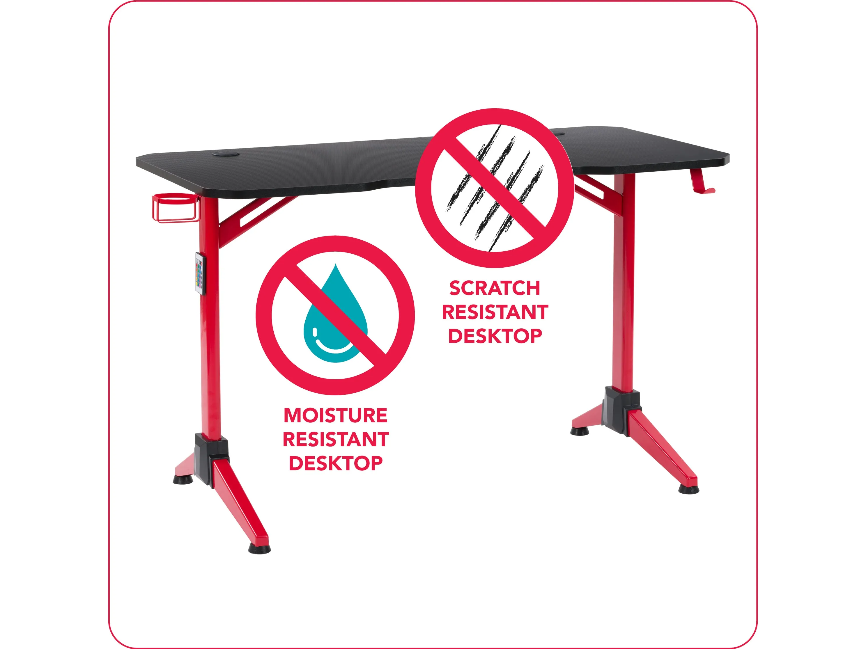 Red and Black Gaming Desk