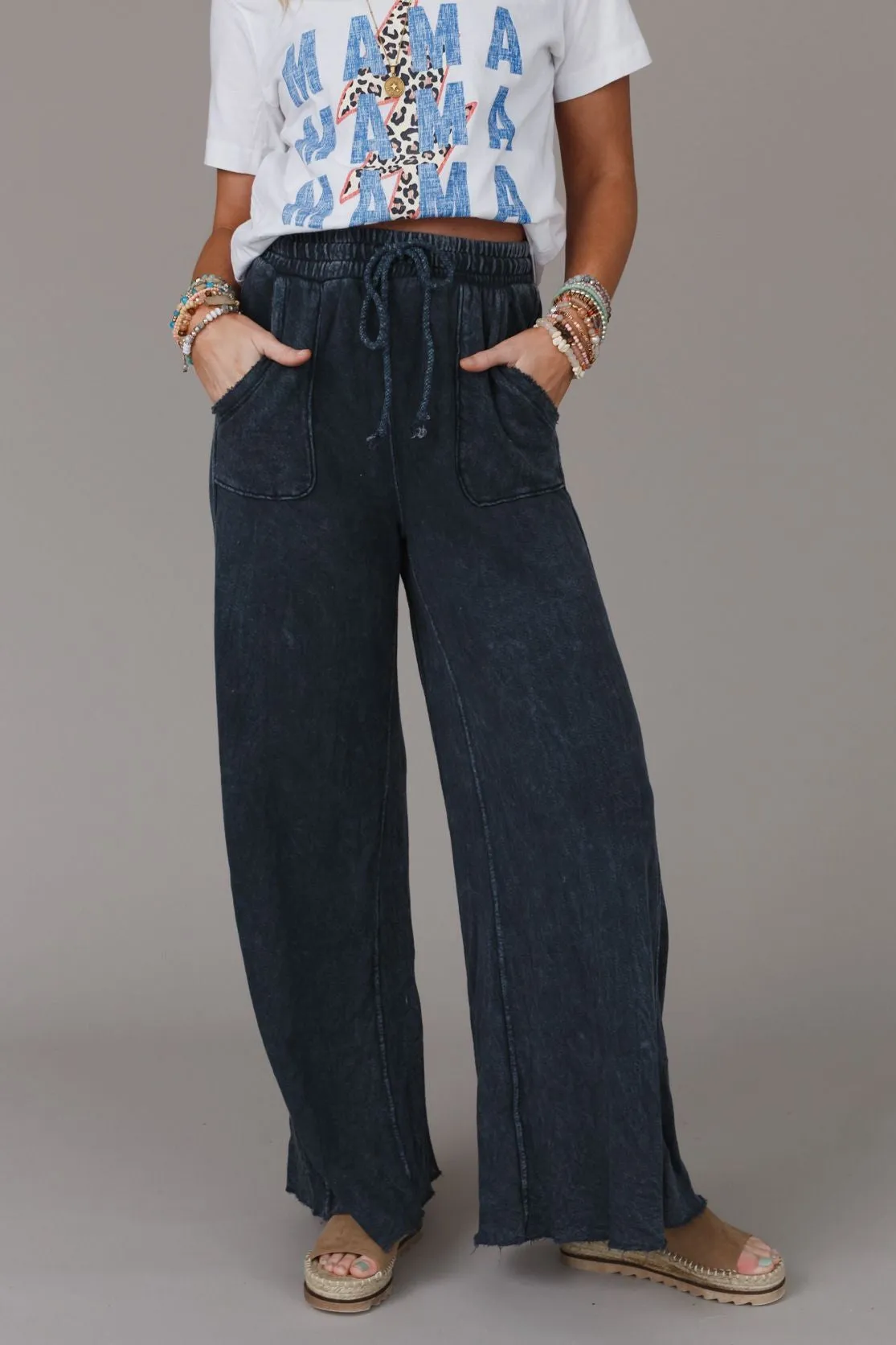 Relaxing Robin Wide Leg Pant - New Navy