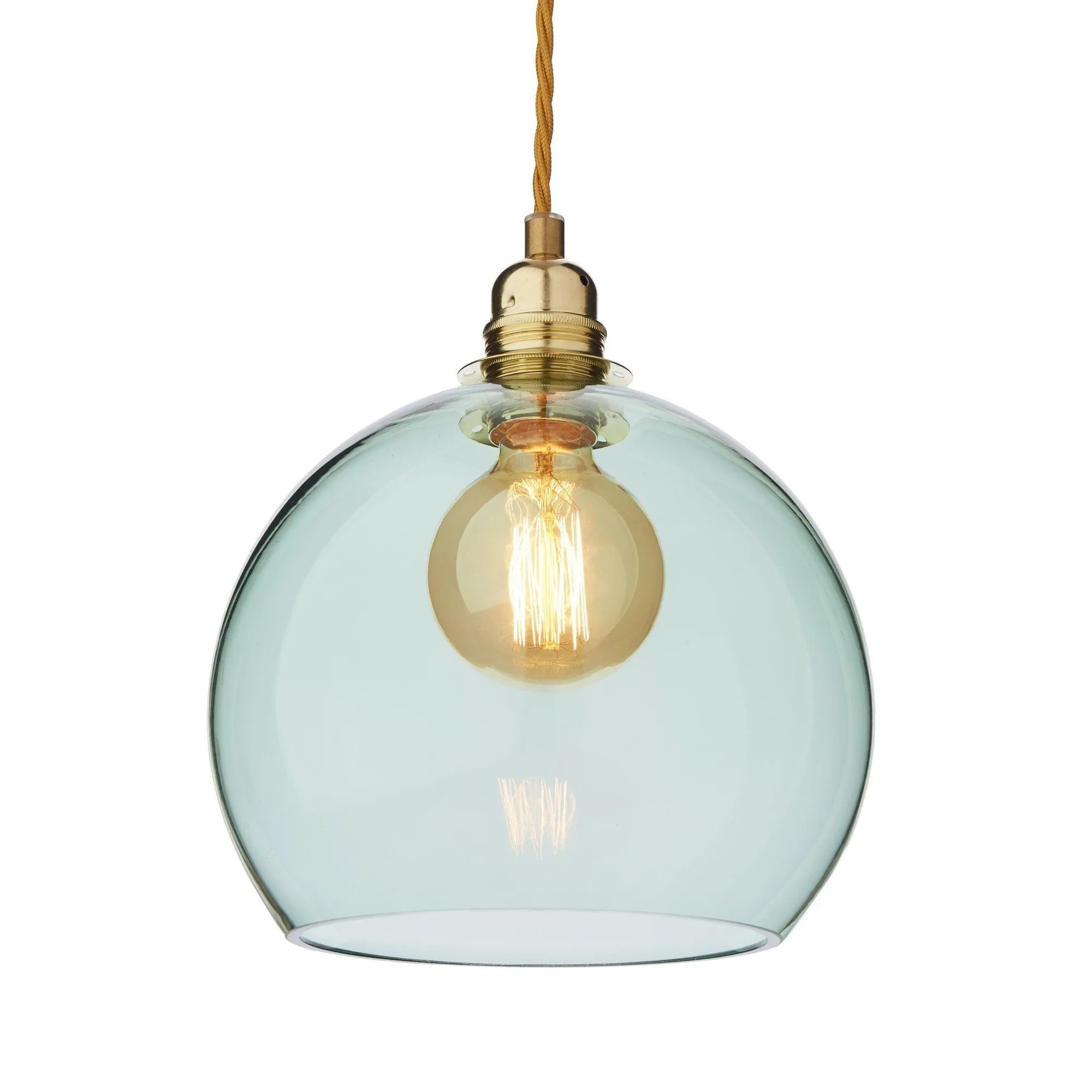 Ribe Pendant Lamp [Light green/Brass]
