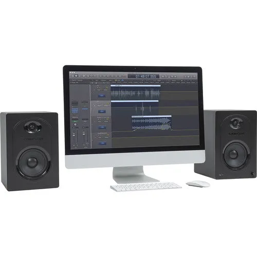 Samson MediaOne M50 Full-Range Powered Studio Monitor Speakers (Pair) For Multimedia, Recording and Gaming