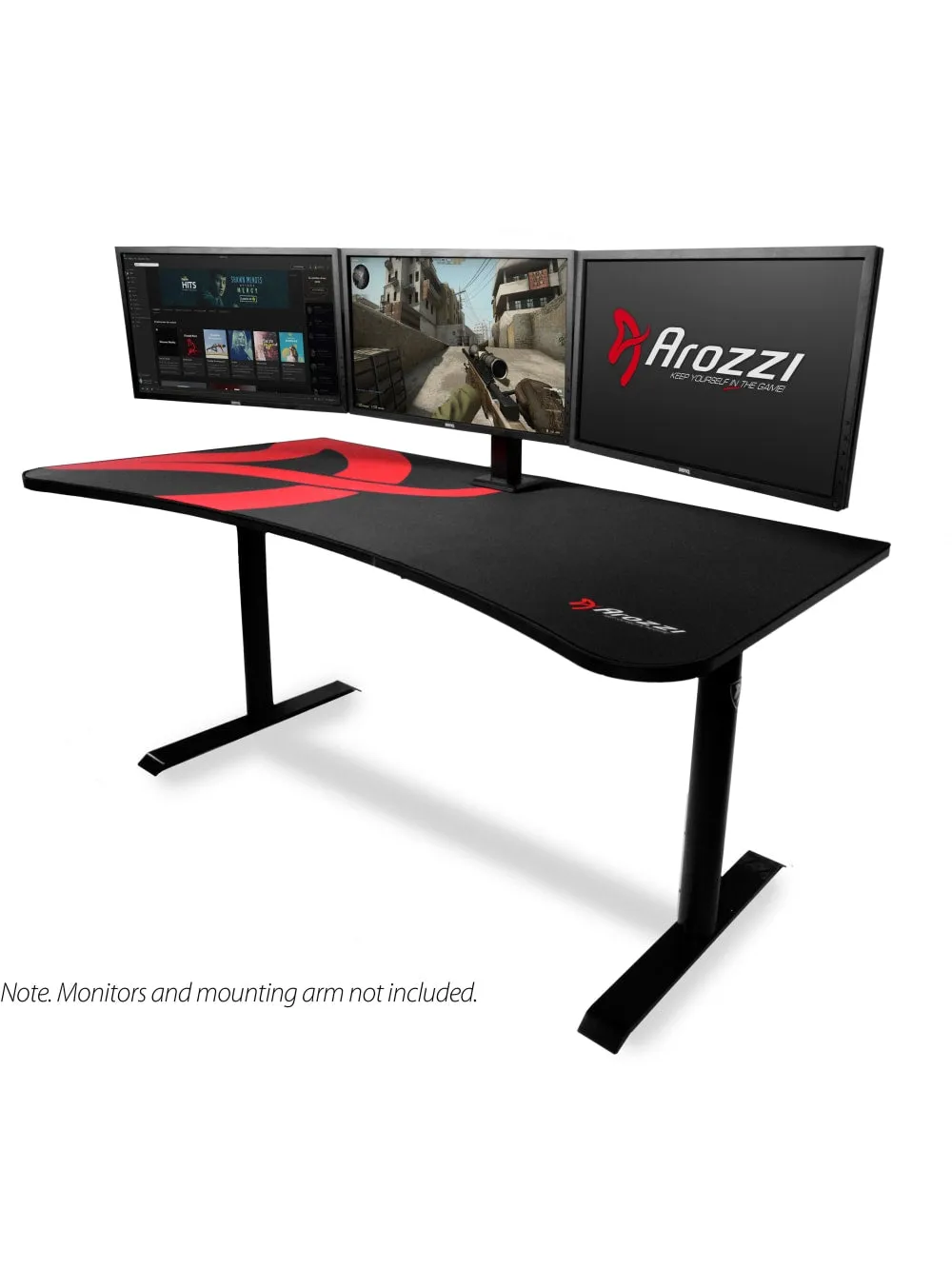 (Scratch & Dent) Arozzi Arena Gaming Desk, Red