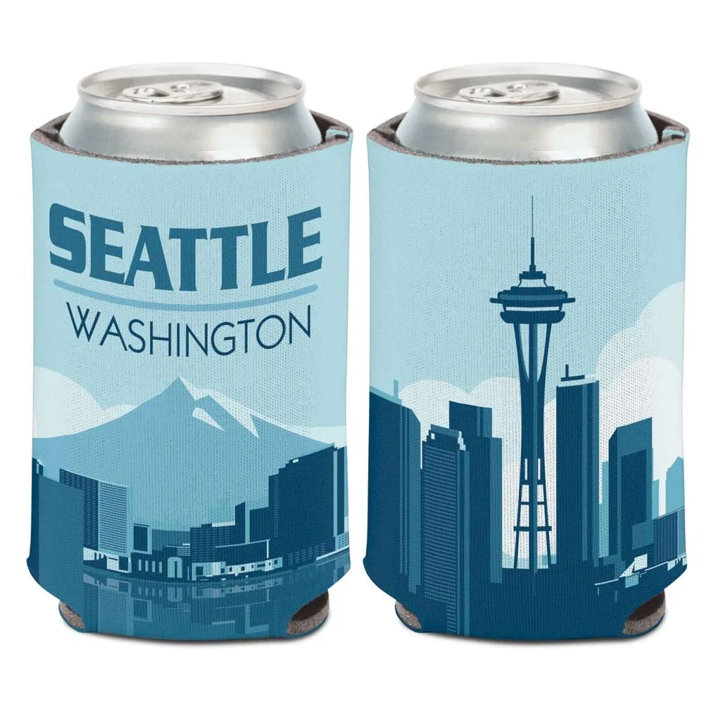 Seattle Washington Skyline & Mountains WinCraft Neoprene Drink Can Cooler