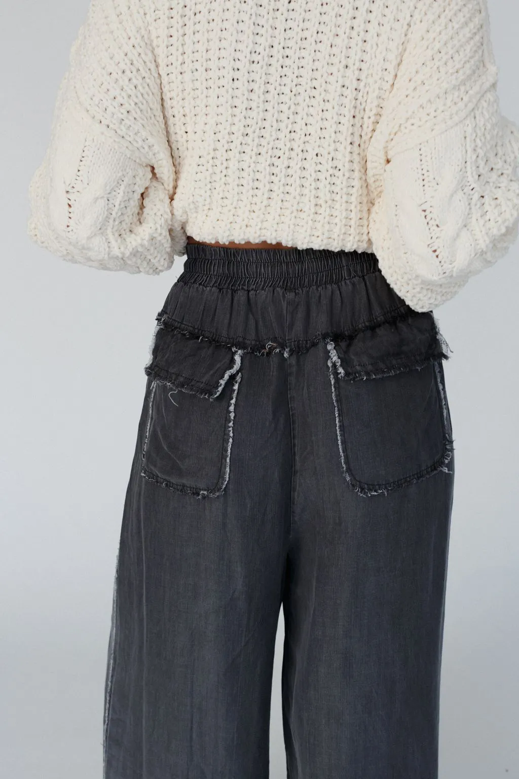 So Fine Wide Leg Pants - Black