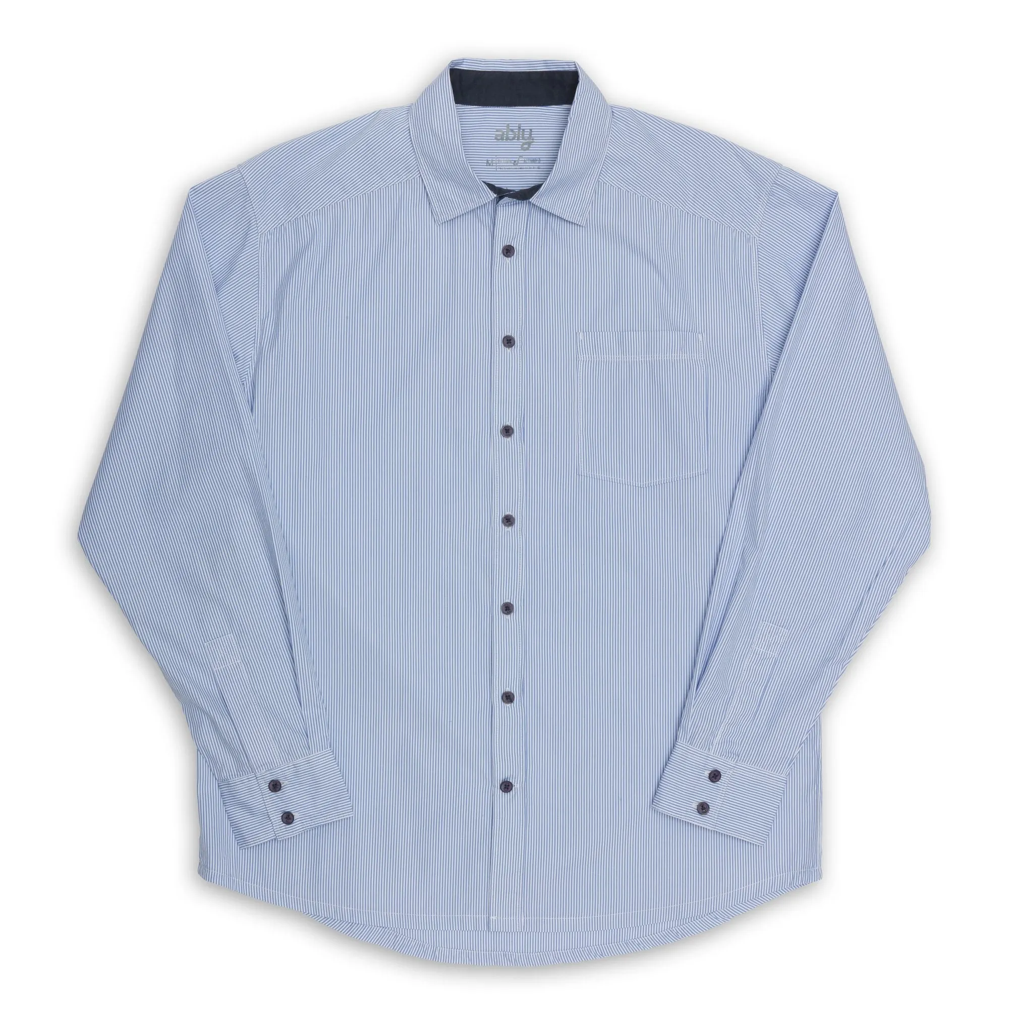 St Tropez | Men's Cotton Pinstripe Button Up Shirt