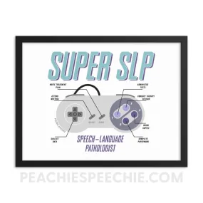 Super SLP Retro Controller Framed Poster