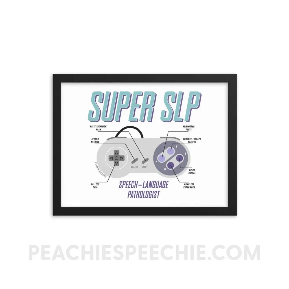 Super SLP Retro Controller Framed Poster