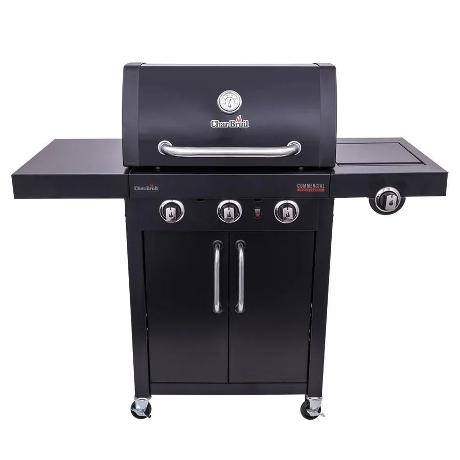The Char-Broil COMMERCIAL SERIES™ TRU-INFRARED™ 3-BURNER GAS GRILL - Black
