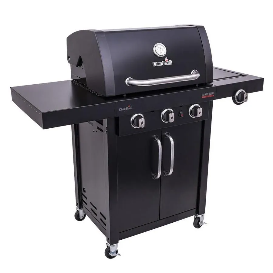 The Char-Broil COMMERCIAL SERIES™ TRU-INFRARED™ 3-BURNER GAS GRILL - Black