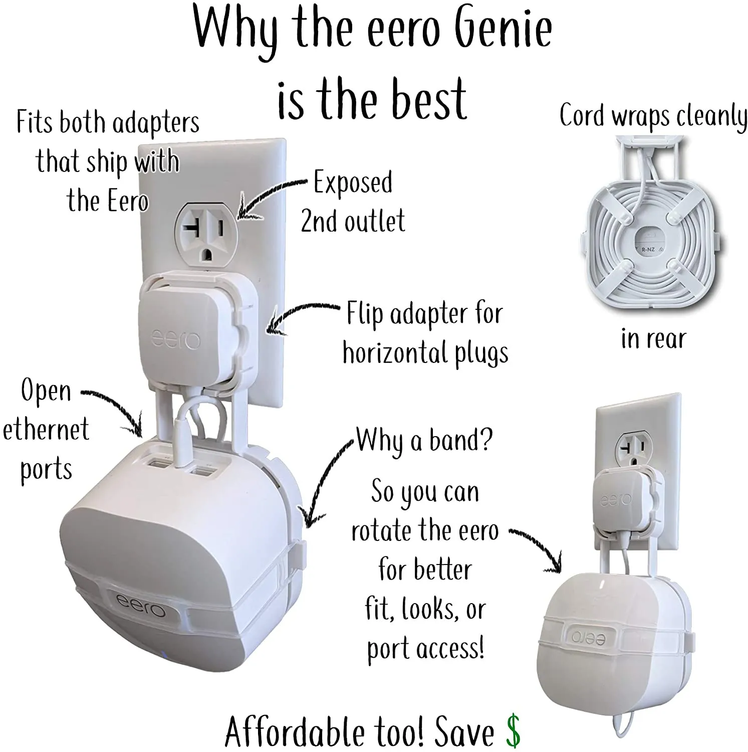 The Easy Outlet Mount For New eero 6 , eero 6 and 2020 Mesh Wifi