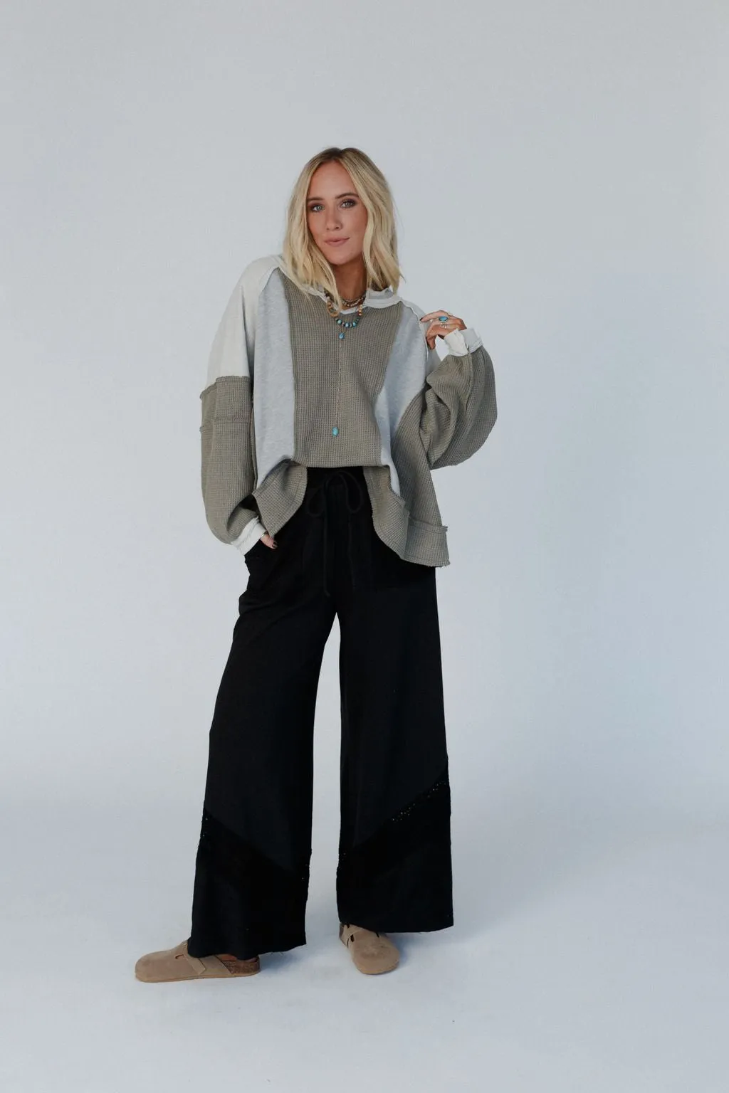 The Nest Lyrical Wide Leg Pants - Black