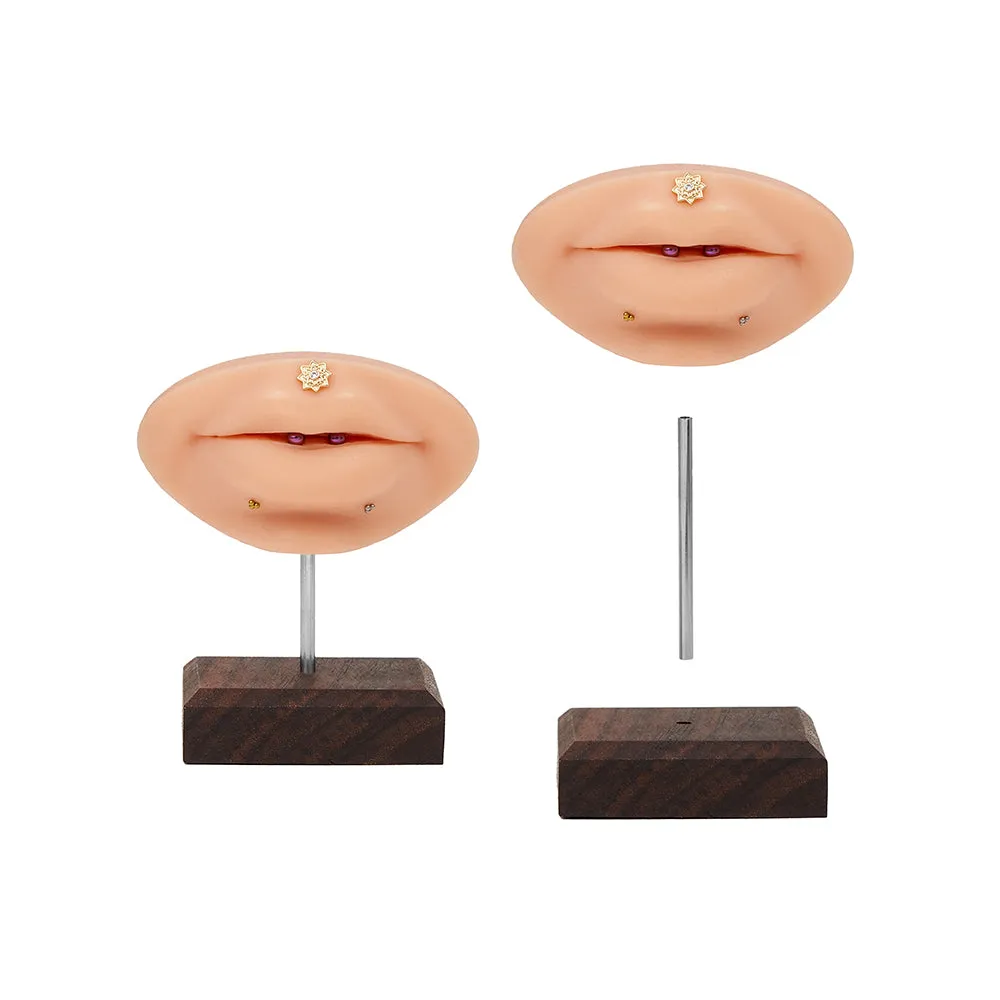 Tilum Wooden Display Stand for Body Jewelry — Choose Size and Color