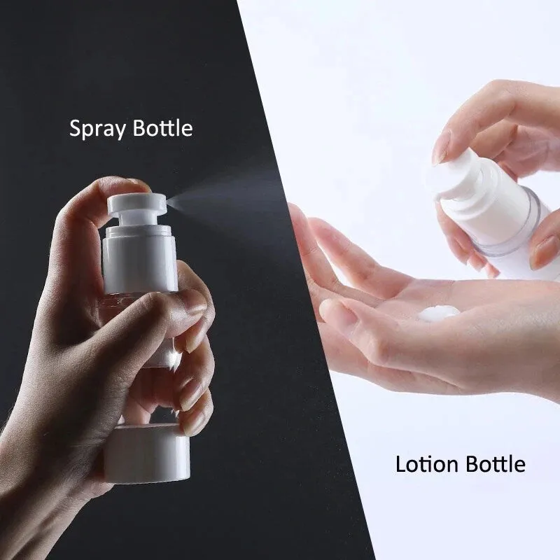 Travel Press Type Mini Vacuum Airless Spray/Lotion Pump Bottle Empty Refillable Cosmetic Body Cream Storage Dispenser