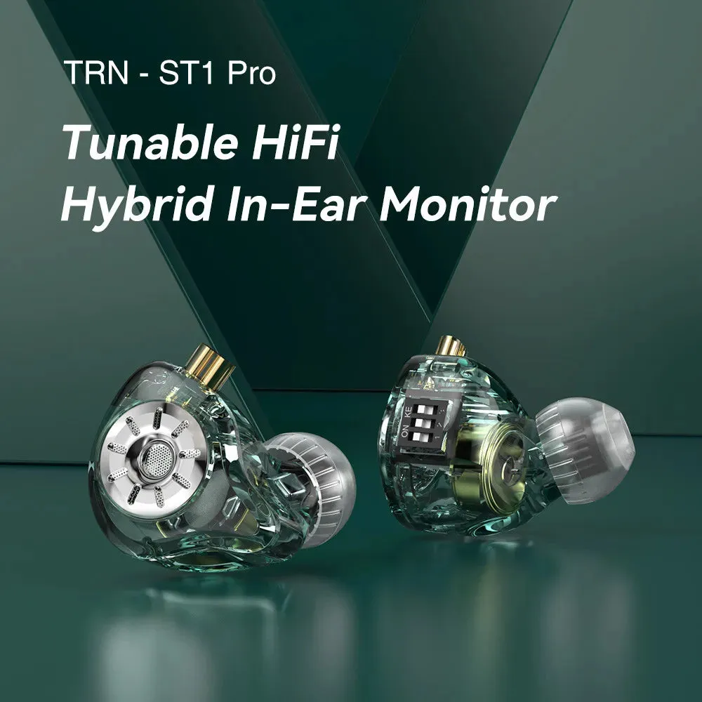 TRN ST1 PRO In-Ear Monitors 1DD   1BA Hybrid Driver Wired Earphone