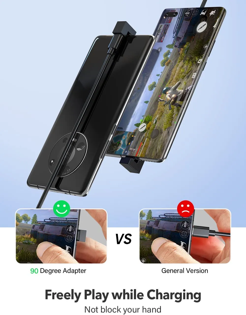 UAdapter - USB C Female to USB Male Adapter Port Type C U-Shape 144hz 4K 10Gbps