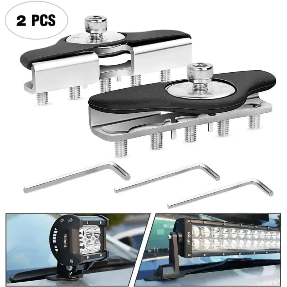 Universal Hood Clamp Holder Mount Bracket (Pair)