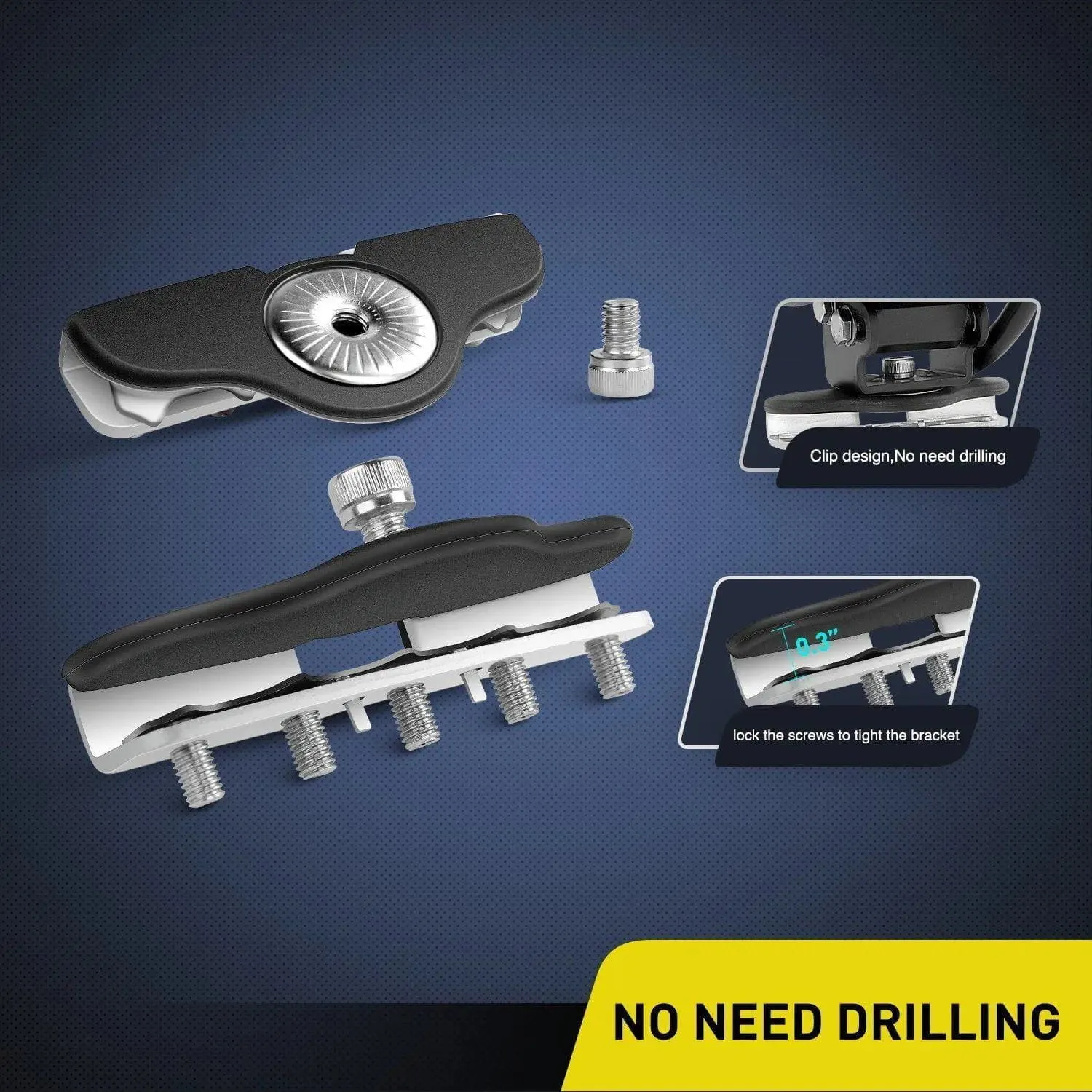 Universal Hood Clamp Holder Mount Bracket (Pair)