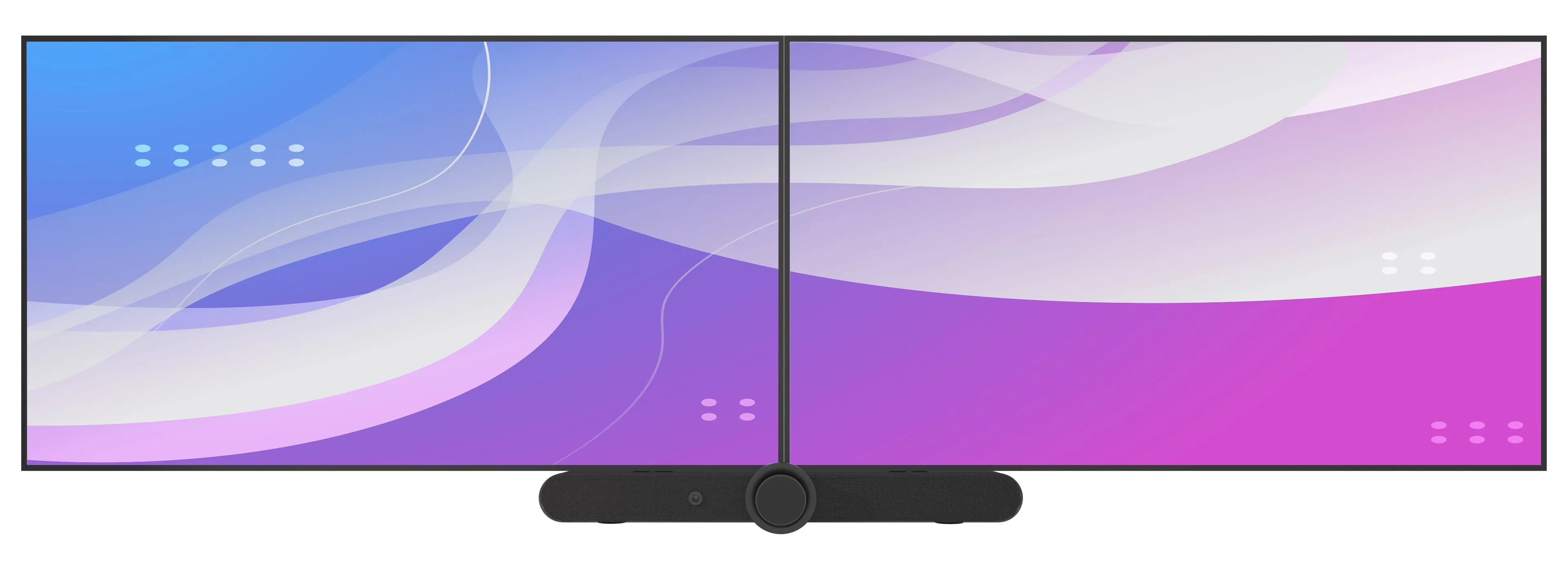 Universal UC/VC Soundbar Mount for 55" to 98"  Single Displays and 55" to 75" Dual Displays