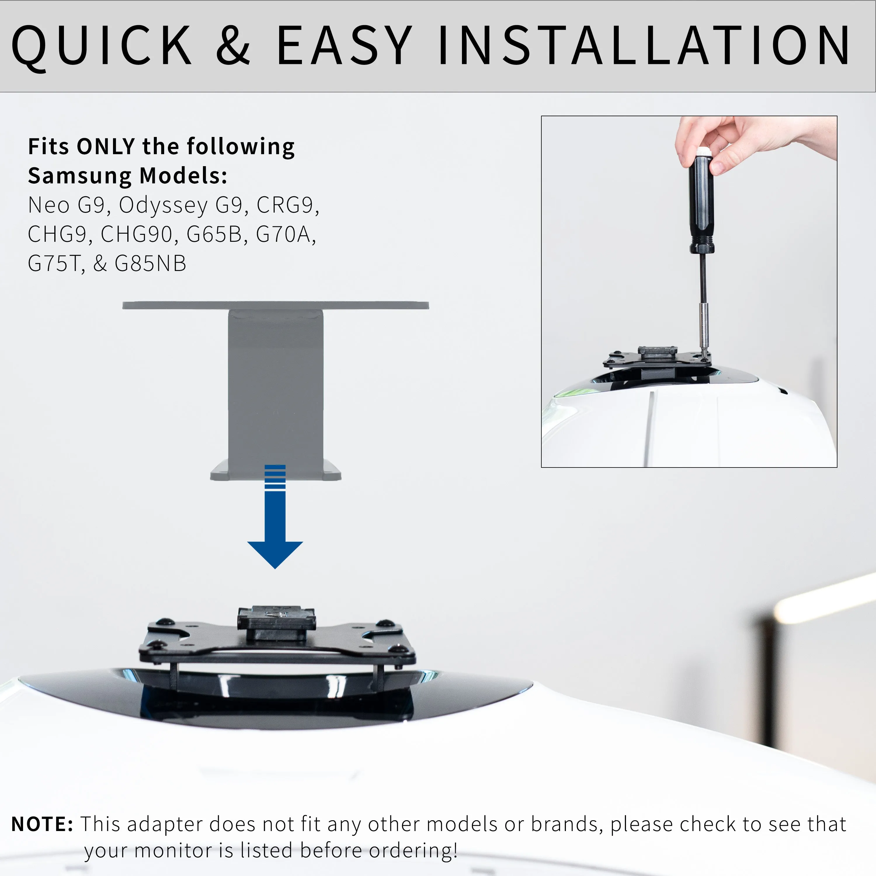 VESA Adapter Designed for Compatible Samsung Models