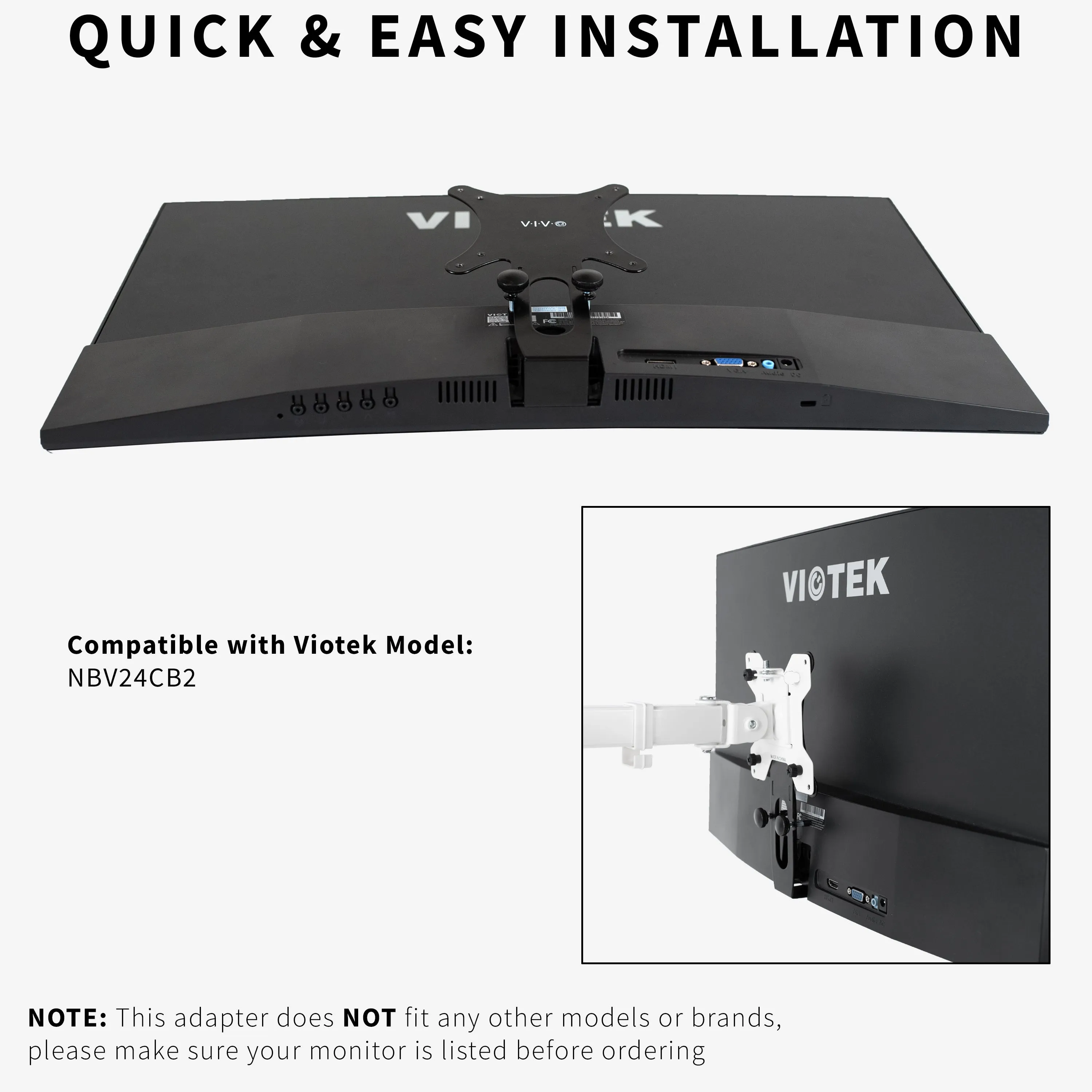 VESA Adapter for Compatible Viotek Monitors
