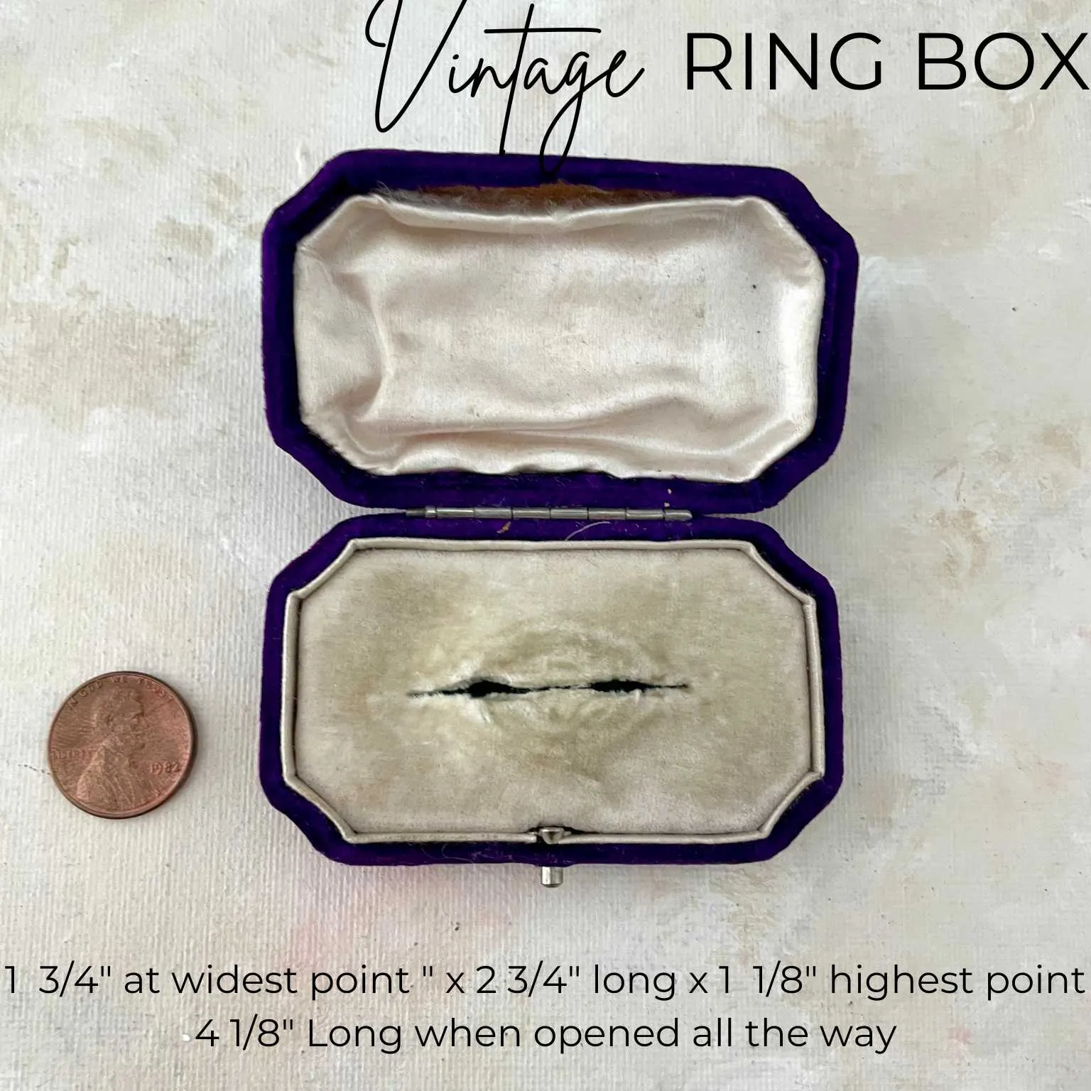 Vintage Ring Box - Purple