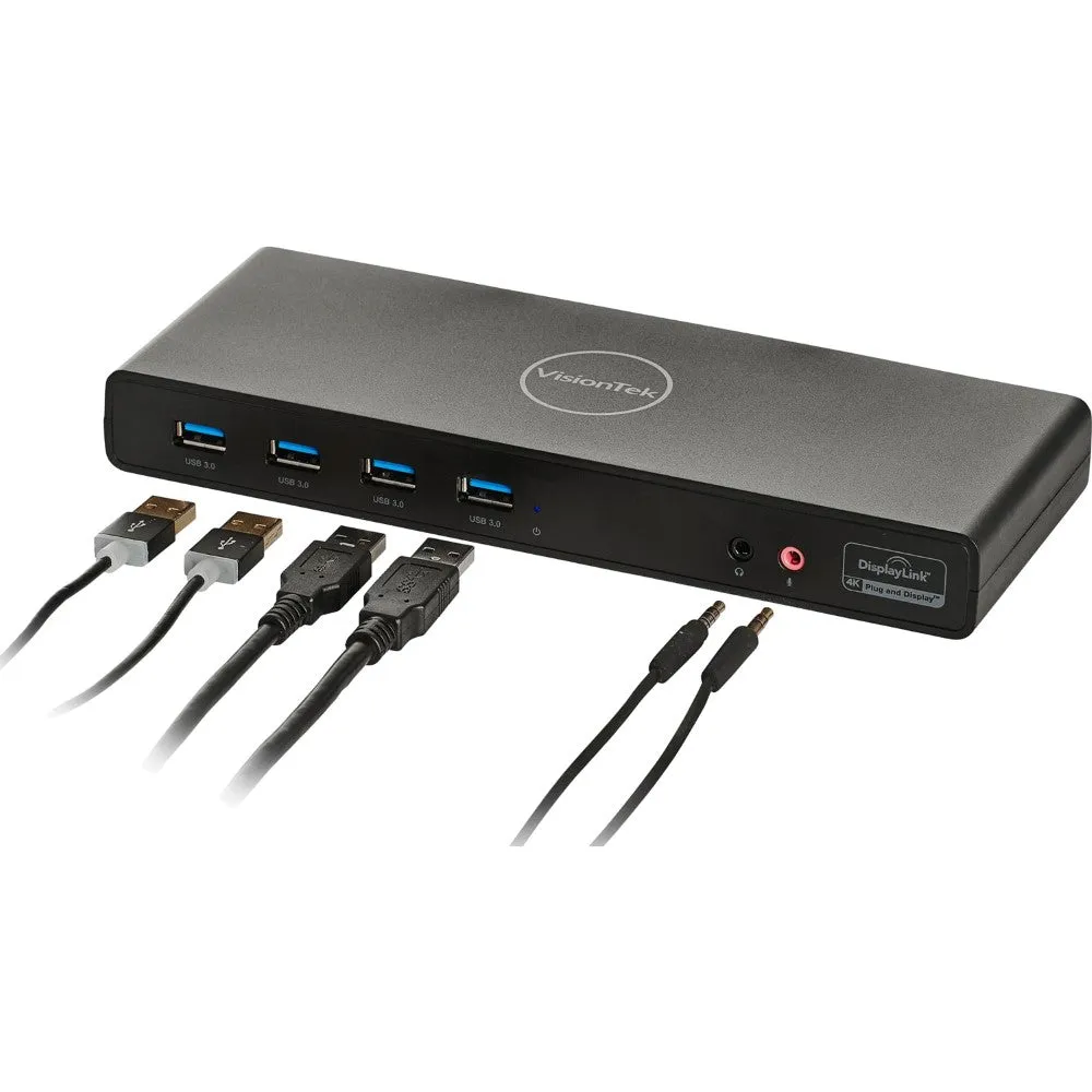 VisionTek VT4000 Dual Display 4K USB 3.0 & USB-C Docking Station