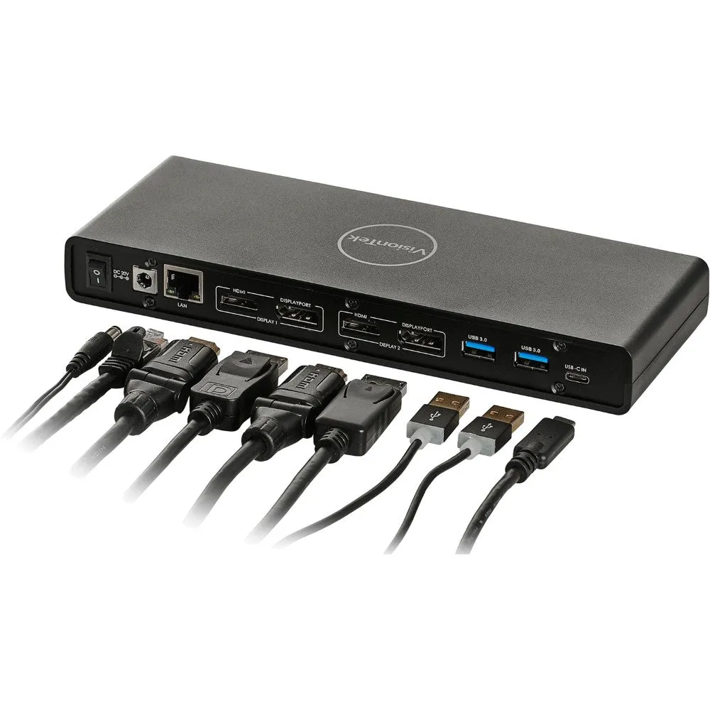 VisionTek VT4000 Dual Display 4K USB 3.0 & USB-C Docking Station