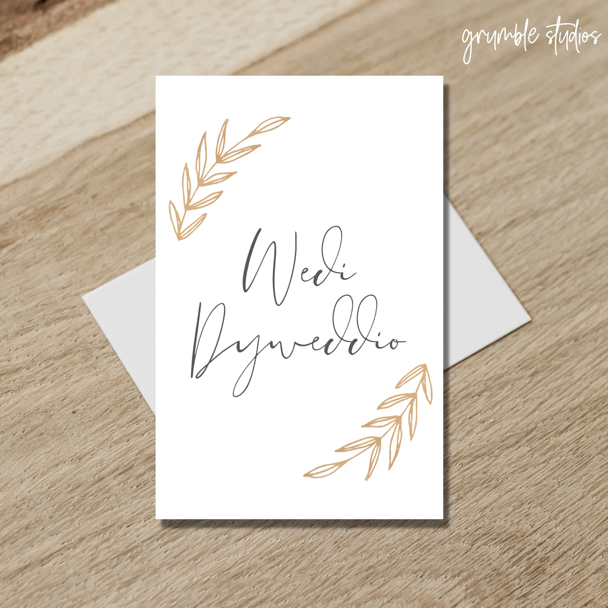 Wedi Dyweddio Welsh Card