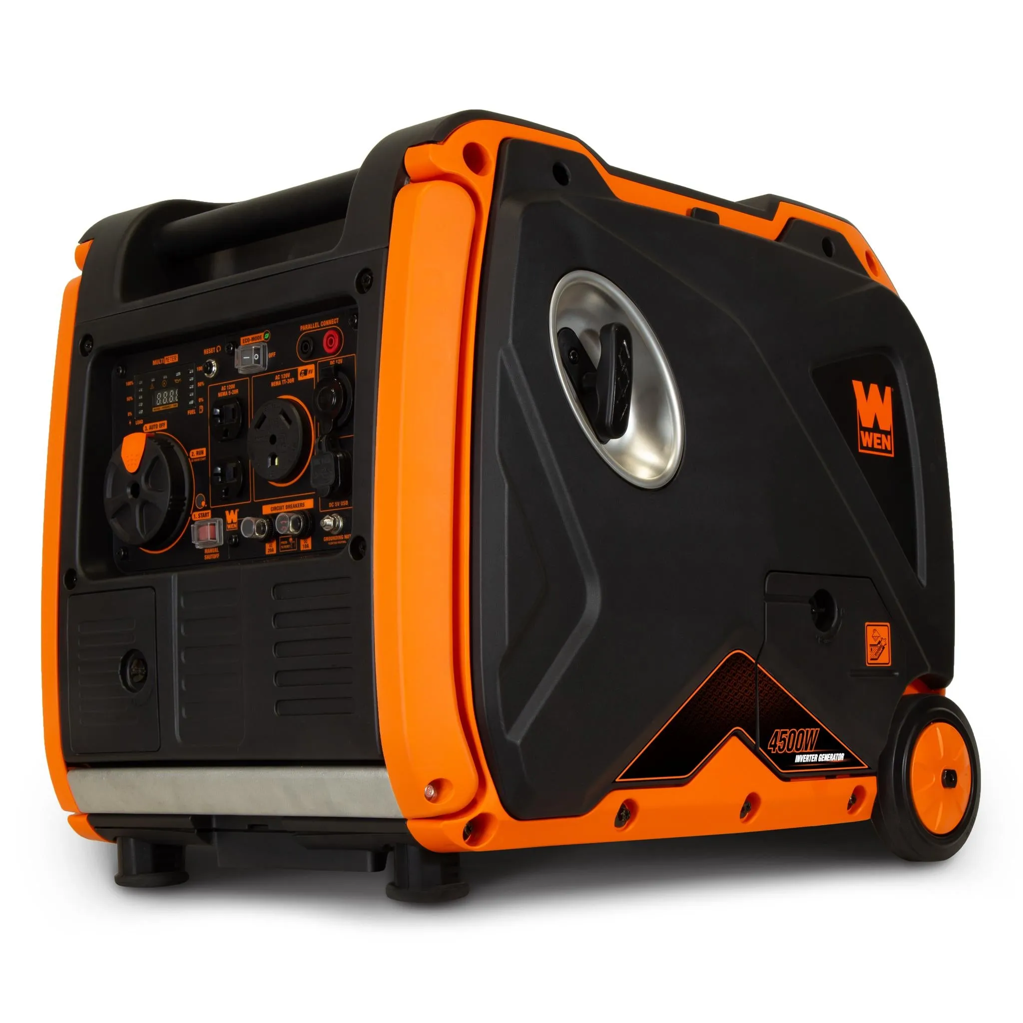WEN 56455i Super Quiet 4500-Watt RV-Ready Portable Inverter Generator with Fuel Shut-Off and Electric Start