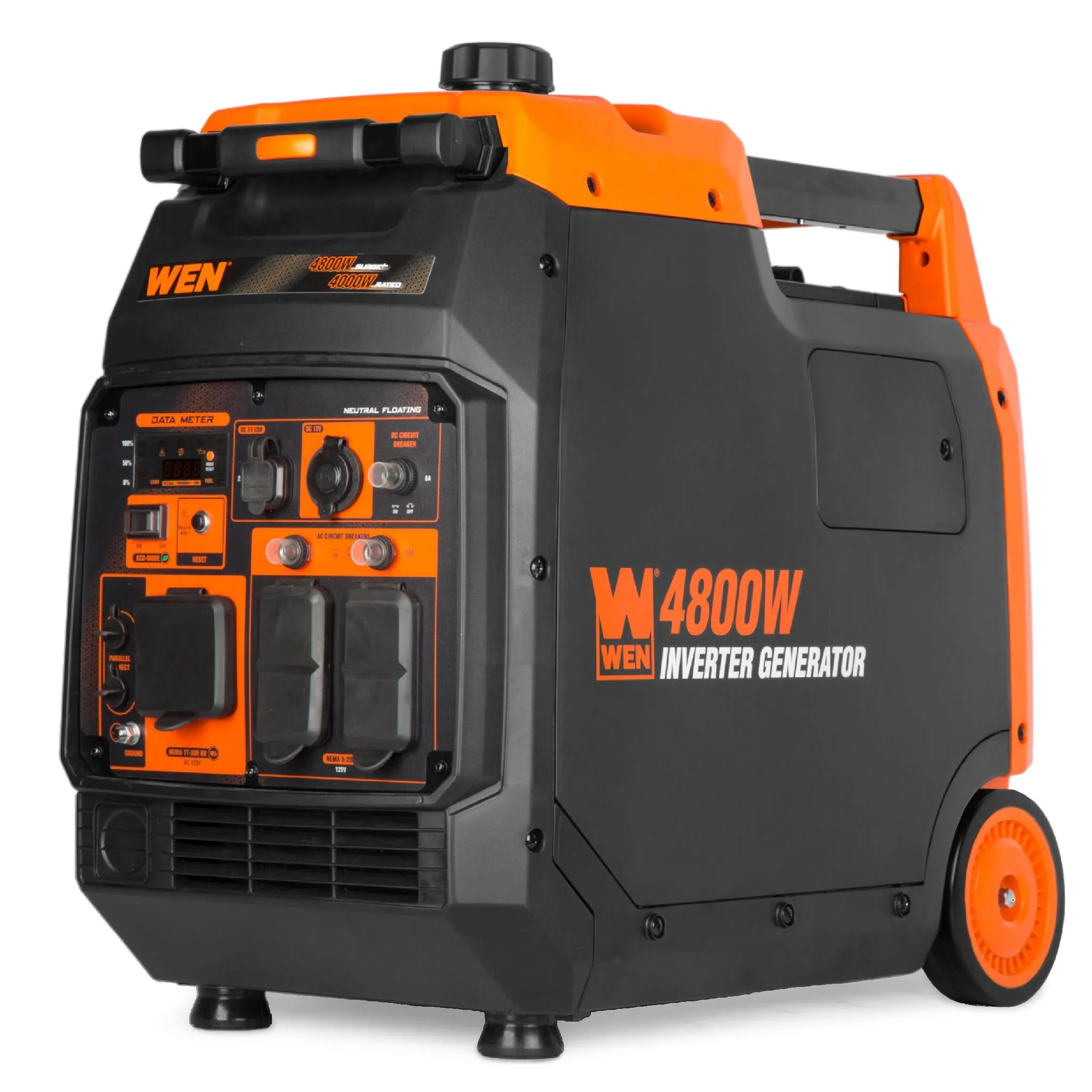 WEN 56477i Quiet and Lightweight 4800-Watt RV-Ready Portable Inverter Generator with Fuel Shut Off