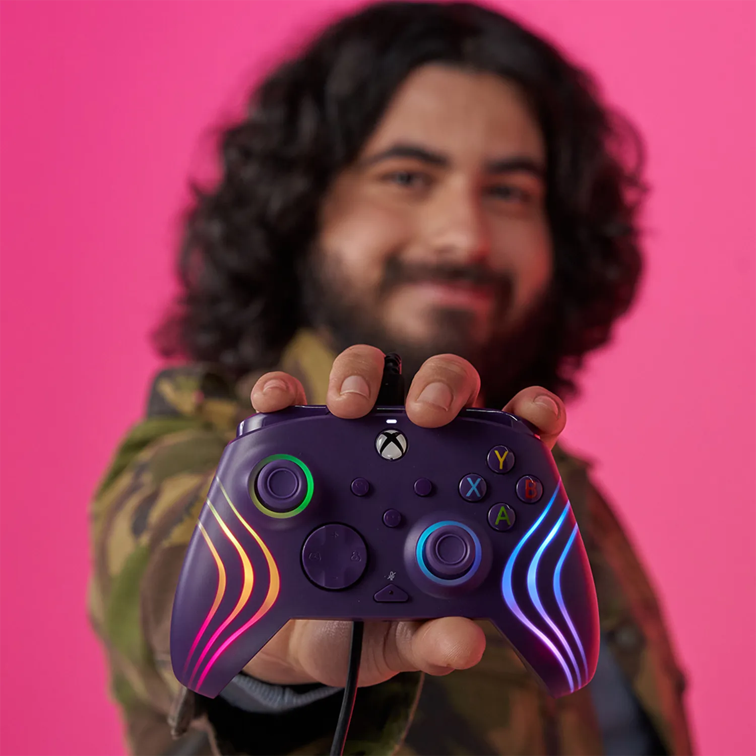 Xbox Series X|S & PC Purple Afterglow Wave Wired Controller