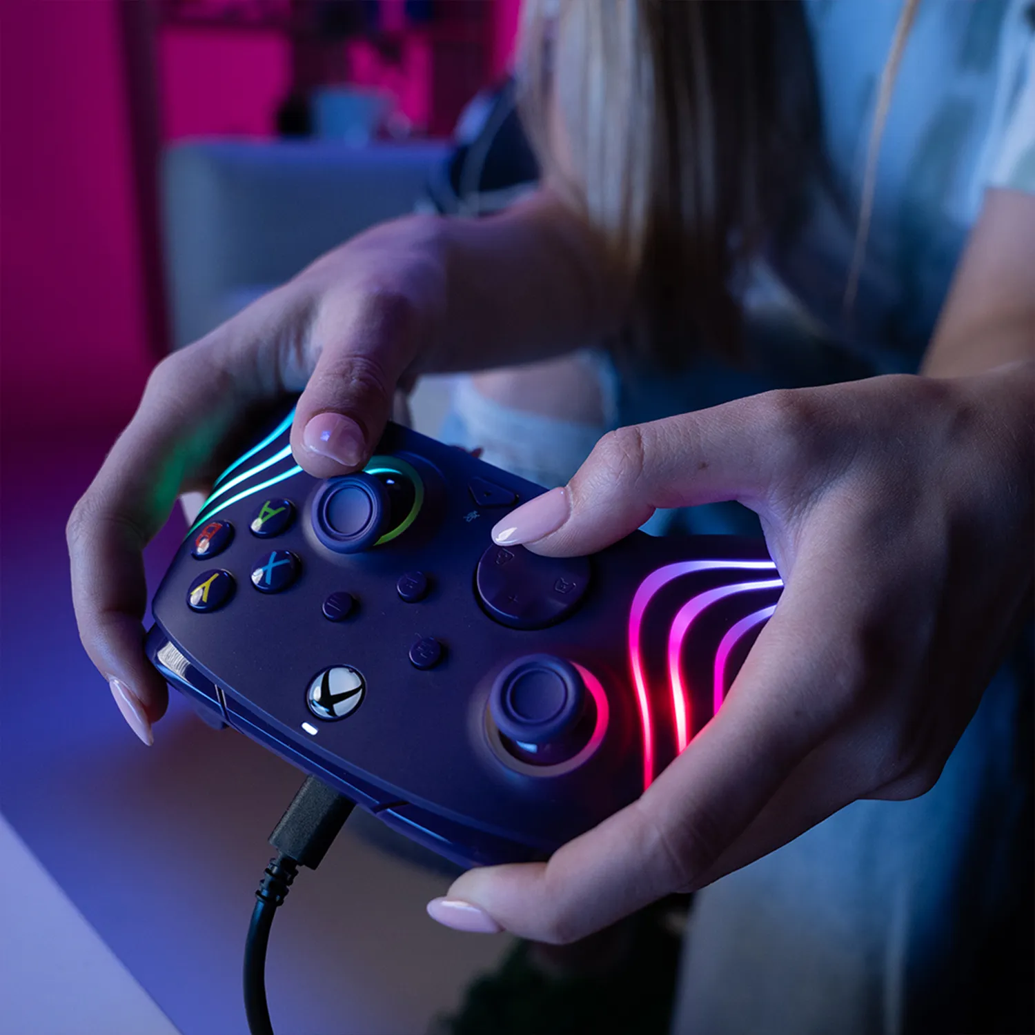 Xbox Series X|S & PC Purple Afterglow Wave Wired Controller