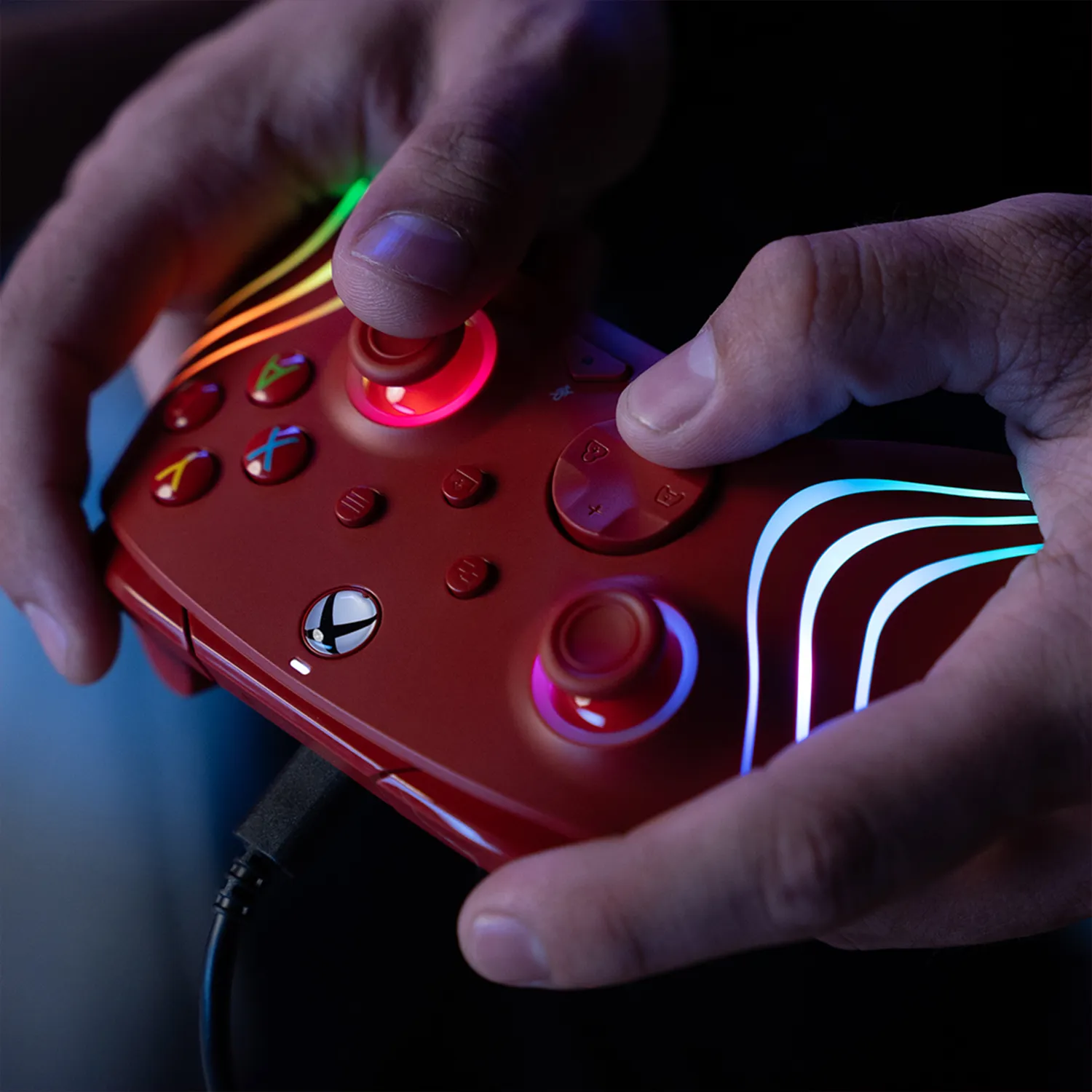 Xbox Series X|S & PC Red Afterglow Wave Wired Controller