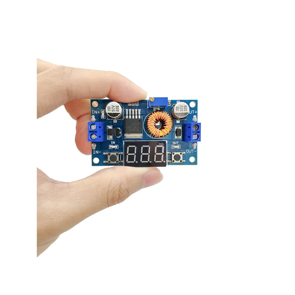 XL4015 5A DC-DC Step Down Adjustable Power Supply Buck Module LED w/ Voltmeter