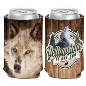 Yellowstone National Park Wyoming Wolf WinCraft Neoprene Drink Can Cooler