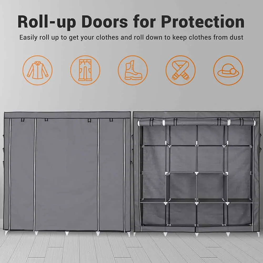 Yescom 70" Portable Wardrobe Storage Clothes Closet Organizer